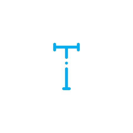 Thin vector font. Futuristic outline alphabet. High quality line alphabet. Elegant blue sign on white background. Latin minimal alphabet letter.のイラスト素材