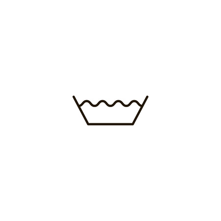 Bucket  flat icon. Single high quality symbol of line water vector for web design or mobile app. Color sign of container for design logo. Single pictogram on white backgroundのイラスト素材