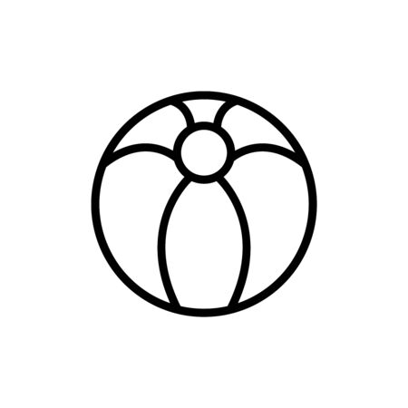 Water ball flat icon. Single high quality outline symbol of summer for web design or mobile app. Thin line signs of swiming for design logo, visit card, etc. Outline logo of sportのイラスト素材