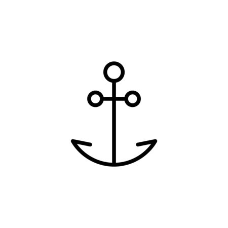 Anchor flat icon. Single high quality outline symbol of summer for web design or mobile app. Thin line signs of swiming for design , visit card, etc. Outline of divingのイラスト素材
