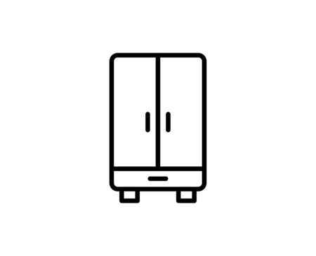 Wardrobe premium line icon. Simple high quality pictogram. Modern outline style icons. Stroke vector illustration on a white backgroundのイラスト素材