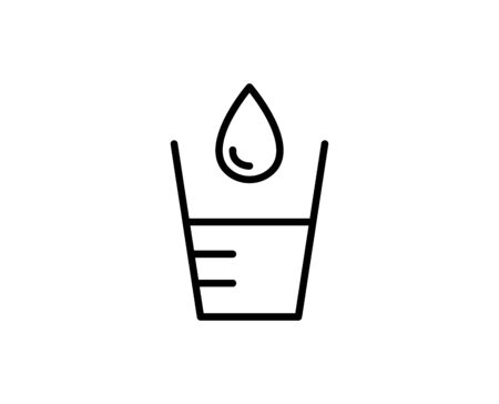 Water line icon. High quality outline symbol for web design or mobile app. Thin line sign for design logo. Black outline pictogram on white backgroundのイラスト素材
