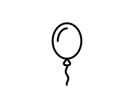 Balloon flat icon. Single high quality outline symbol for web design or mobile app.  Balloon thin line signs for design logo, visit card, etc. Outline pictogram EPS10のイラスト素材