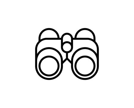 Binoculars premium line icon. Simple high quality pictogram. Modern outline style icons. Stroke vector illustration on a white background. のイラスト素材