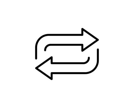 Update flat icon. Single high quality outline symbol for web design or mobile app.  Update thin line signs for design logo, visit card, etc. Outline pictogram EPS10のイラスト素材
