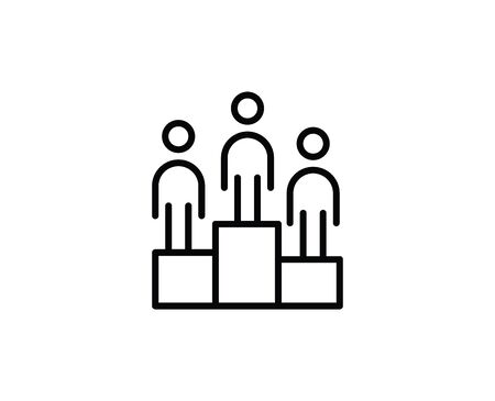 Podium line icon. Vector symbol in trendy flat style on white background. Web sing for design.のイラスト素材