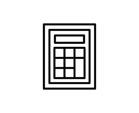 Calculator line icon.のイラスト素材