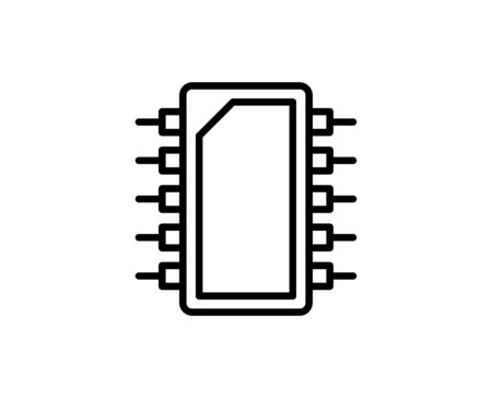 Chip line icon.のイラスト素材
