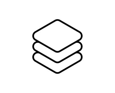 Layer flat icon. Single high quality outline symbol for web design or mobile app. Layer thin line signs for design logo, visit card, etc. Outline pictogram EPS10のイラスト素材
