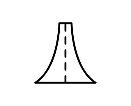 Road line icon. Vector symbol in trendy flat style on white background. Road sing for design.のイラスト素材