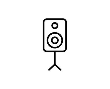 Speaker flat icon. Thin line signs for design. Single high-quality outline symbol for web design or mobile app. Speaker outline pictogram.のイラスト素材