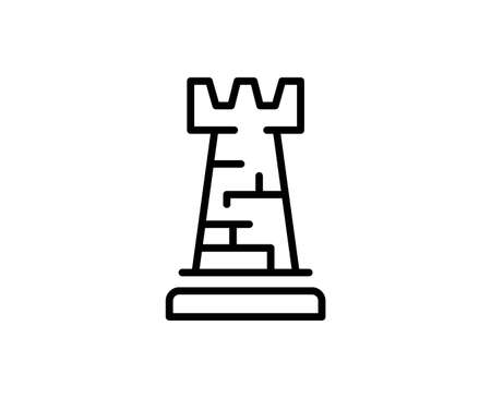 Chess line icon. Vector symbol in trendy flat style on white background. Web sing for design.のイラスト素材