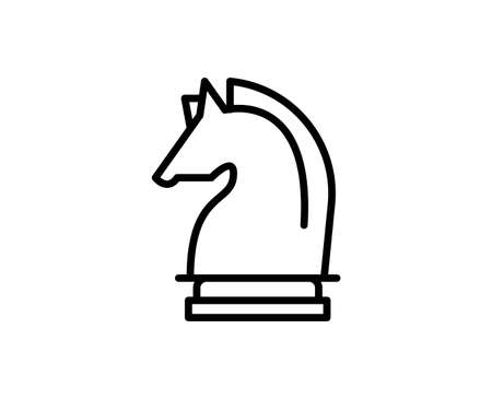 Chess line icon. Vector symbol in trendy flat style on white background. Web sing for design.のイラスト素材
