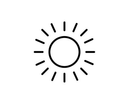 Sun premium line icon. Simple high quality pictogram. Modern outline style icons. Stroke vector illustration on a white backgroundのイラスト素材