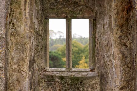 Isolated window of Blarney castle tower in Irelandの写真素材