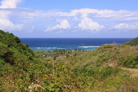 Exotic view of Mawun beach in Lombok, Indonesia. Kuta Lombok is an exotic paradise on the Indonesian...