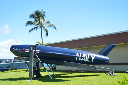 Torpedo Of The US Navy At The Memorial USS Arizona. Oahu, Hawaii, USA, EEUU..のeditorial素材