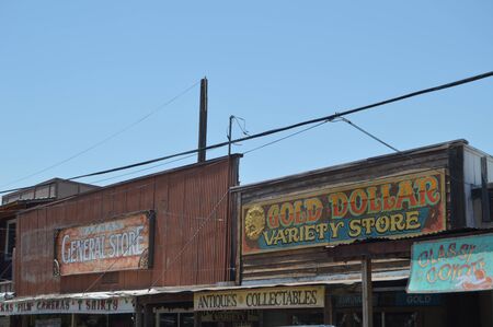 Shops in Oatman On Route 66. June 21, 2017. Oatman, Arizona, USA, EEUU.のeditorial素材