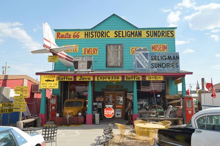 Beautiful Souvenir Shop In Seligman, June 22, 2017. Route 66, Seligman. Arizona USA, EEUU.