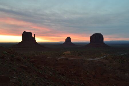 Monument Valley At Sunrise. The Paradise of Geology. June 24, 2017. Utah. EEUU. USA.のeditorial素材