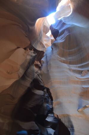 Amazing Geological Formations In Antelope Canyon. Land of Navajos. Geology. Holidays. Travel. June 24, 2017. Arizona. EEUU. USA.の写真素材
