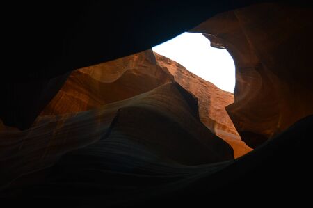 Amazing Geological Formations In Antelope Canyon. Land of Navajos. Geology. Holidays. Travel. June 24, 2017. Arizona. EEUU. USA.の写真素材