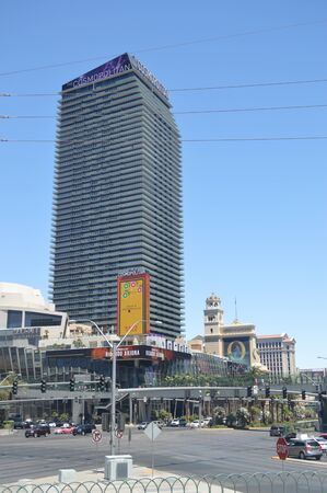 Hotels And Shops On The Las Vegas Strip June 26, 2017. Travel Holydays. Las Vegas Strip, Las Vegas Nevada USA EEUU.のeditorial素材