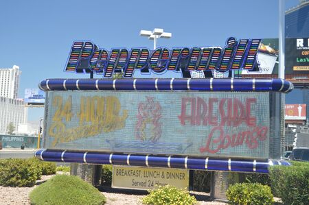 Peppermill Restaurant On The Las Vegas Strip. Travel Holidays June 26, 2017. Las Vegas Strip, Las Vegas Nevada USA.EEUU.のeditorial素材