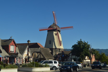 Typical Danish Mill In Solvang: A Picturesque Village Founded By Danes With Their Typical Contructions Of The Historic Denmark. July 03, 2017. Solvang, California. EEUU. USA.のeditorial素材