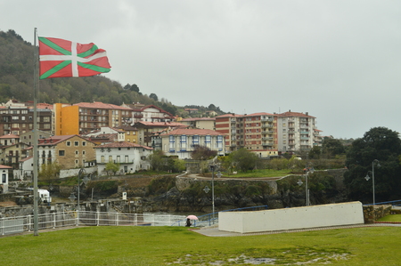 Views Of The Puertu De Mundaca With Its Picturesque Buildings Behind. Architecture Travel Nature. March 24, 2018. Mundaca. Biscay. Basque Country. Spain.のeditorial素材