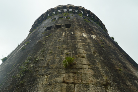 Infinity Gun Turret From The Side Facade Of The Butron Castle, Castle Built In The Middle Ages. Architecture History Travel. March 24, 2018. Butron Castle Gatica Vizcaya Basque Country Spain.のeditorial素材