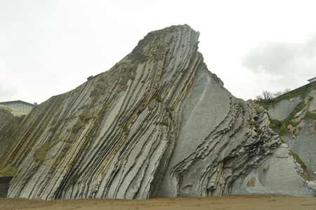 Precious Mountain Language With Formations Of The Flysch Type Of The Paleocene Geopark Basque Route....