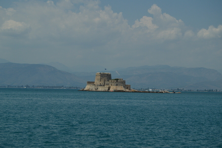 Nice Fortification In The Middle Of The Sea In The City Of Nauplio. Architecture, Travel,...