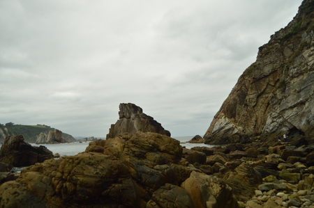 Geological Formations On The Rocks Of The Beach Of Silence.の写真素材