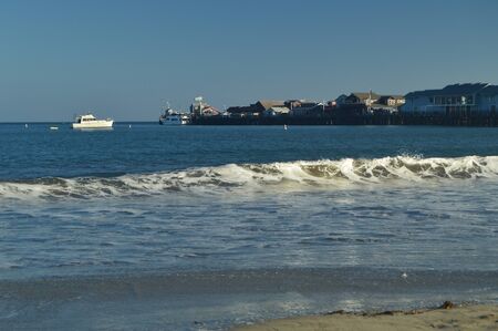 Santa Barbara Beach At Sunset And Its Malecon. Nature Landscape. July 03, 2017. Santa Barbara,...