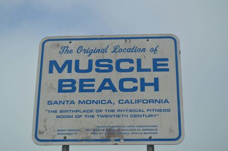 Muscle Beach In Santa Monica Here Arnold Schwarzenegger trained. July 04, 2017. Travel Architecture sport. Santa Monica & Venice Beach. Los Angeles California. USA EEUUのeditorial素材
