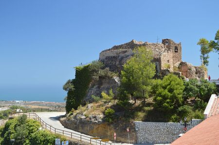 Beautiful Photo Of A Ruined Hermitage In The Village Of Mijas. August 4, 2016. Travel architecture holidays. Mijas Malaga Andalucia Spain.のeditorial素材