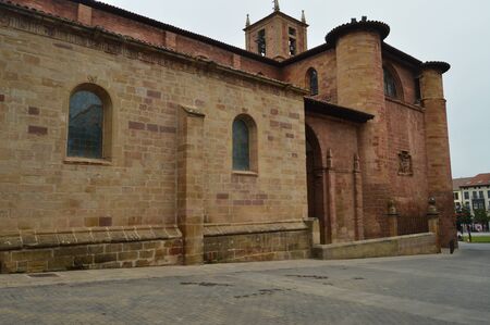 Beautiful Church Of The Cross In The Plaza De Navarra De Najera. Architecture, Travel, History. December 26, 2015. Najera. The Rioja. Spain.のeditorial素材