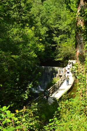 Water Mill After A Waterfall In Taramundi, Asturias, Spain. Architecture, History, Travel. August 2, 2018のeditorial素材