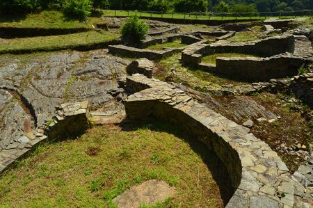 Asentamient Of The Bronze Age. It was a commercial port in the Roman era, called Castro Of The Castros In Taramundi, Asturias, Spain. Architecture, History, Travel. August 2, 2018のeditorial素材