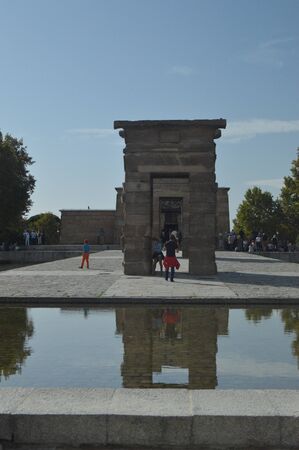 Fun Temple Of Debod In Egyptian Style In Madrid. Architecture, History, Travel. October 18, 2014. Madrid, Spain.のeditorial素材