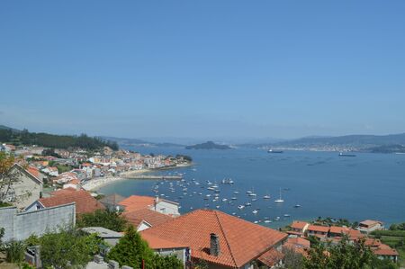 Beautiful views of the town of Raxo and the beach of Xiorto. Nature, Architecture, History. August...