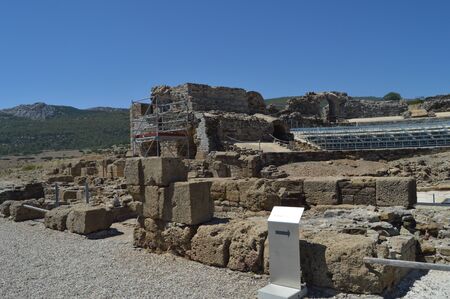 Theater In Roman City Baelo Claudia Dating In The 2nd Century BC Beach Of Bologna In Tarifa. Nature, Architecture, History, Archeology. July 10, 2014. Tarifa, Cadiz, Spain.のeditorial素材