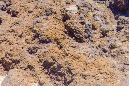 Petrified Lava Of Volcanic Rocks Next To The Atlantic Ocean In Hell In Garachico. April 14, 2019....