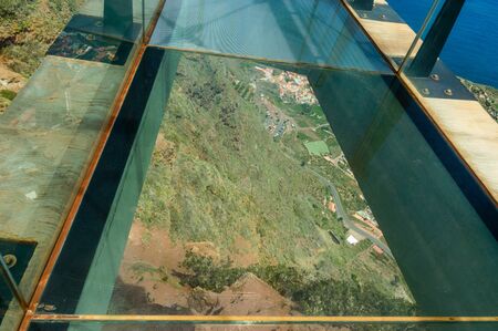 Views From The Glass Floor Of The Mirador  Abrante On  Gomera Island.