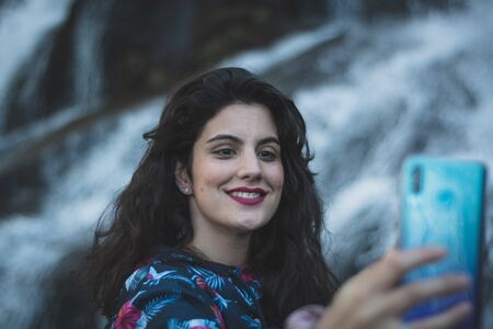 Portrait of a woman in nature