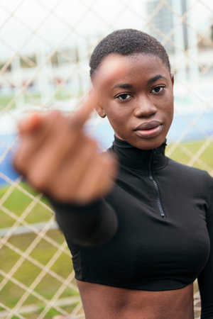 young african american womanの写真素材