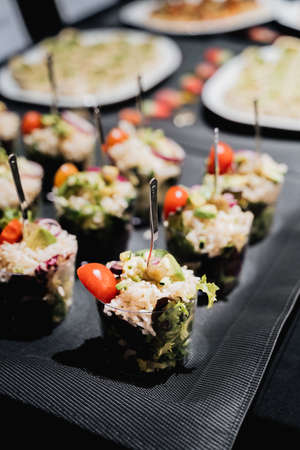 assortment of vegan rice salads