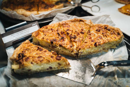 French Quiche cake on a buffet