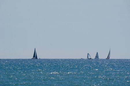 Super sunny day to sail in the Mediterranean. Mediterranean colorsの写真素材
